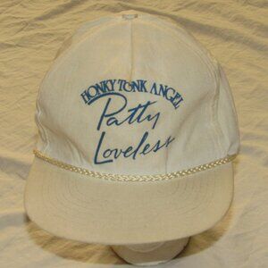 Vtg 80s Patty Loveless Honky Tonk Angel Hat Snapback Ball Cap Rope Trim Vintage